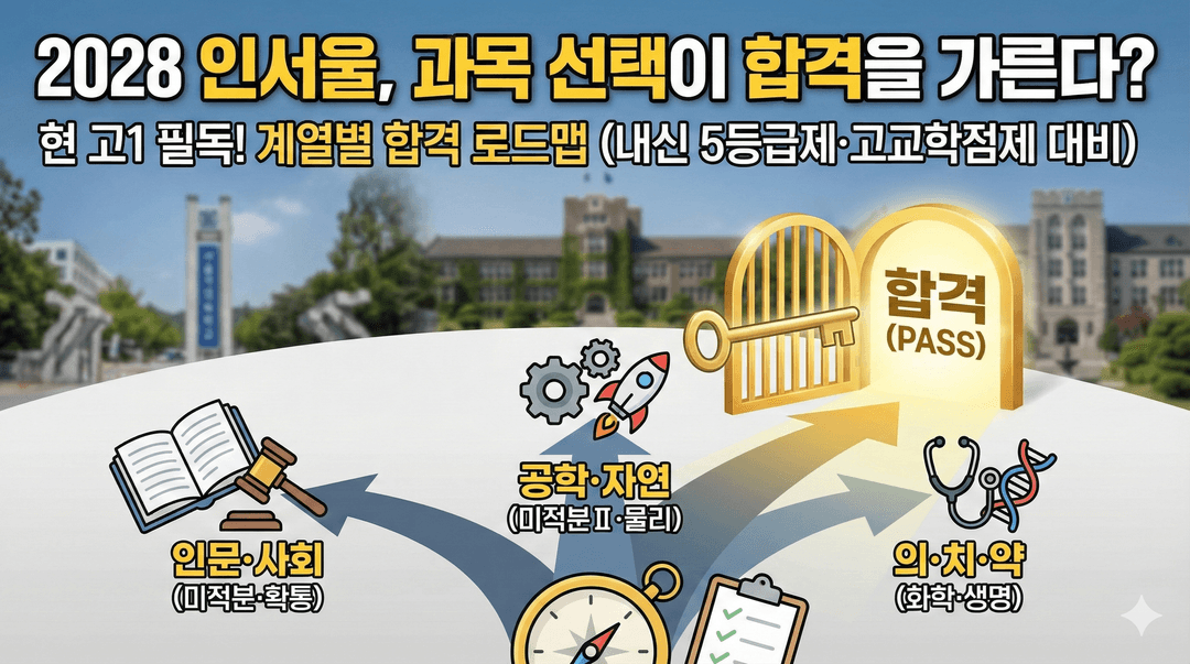 2028 인서울, 과목 선택이 합격을 가른다? 📚 칼럼 커버