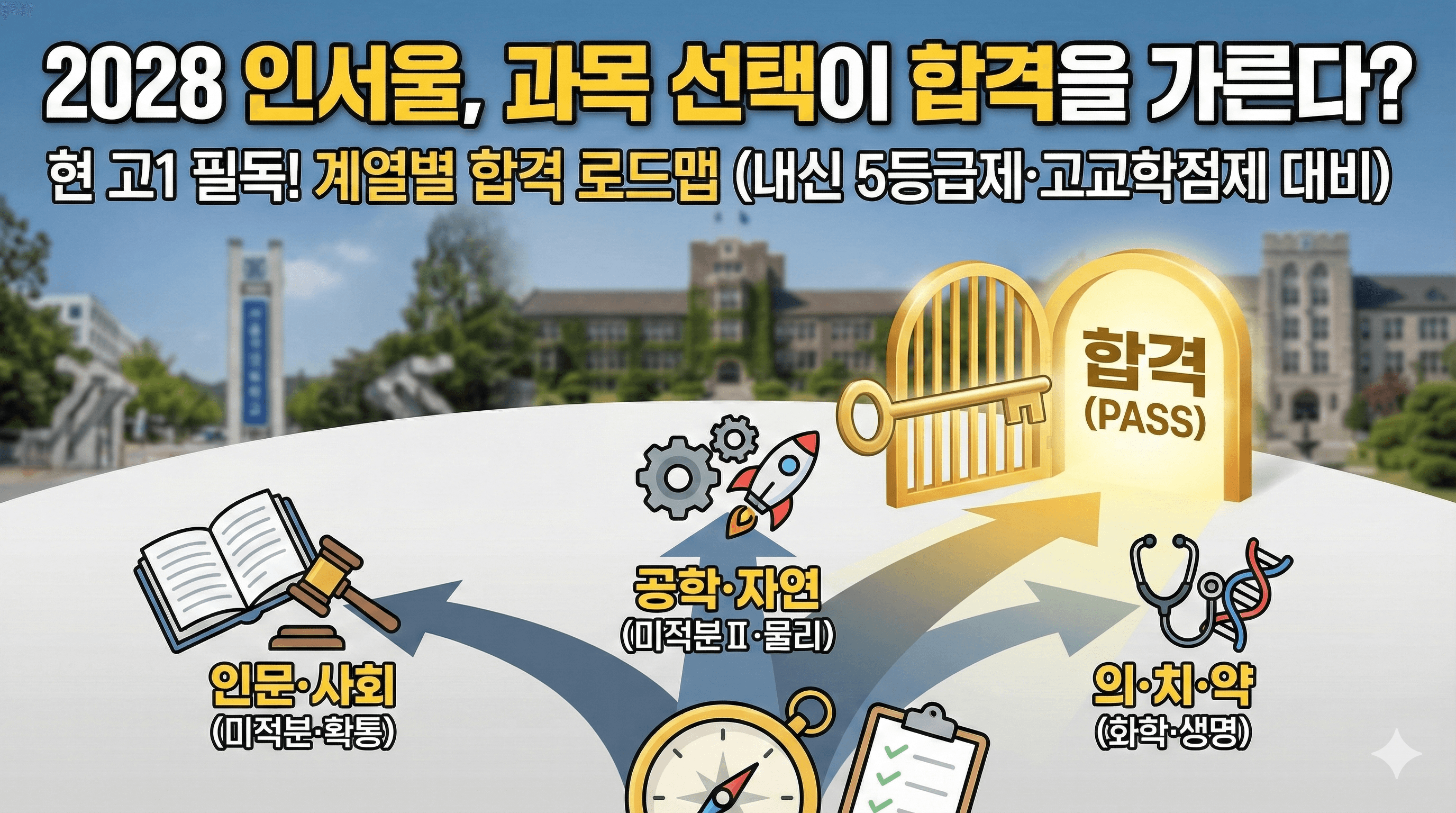 2028 인서울, 과목 선택이 합격을 가른다? 📚 썸네일